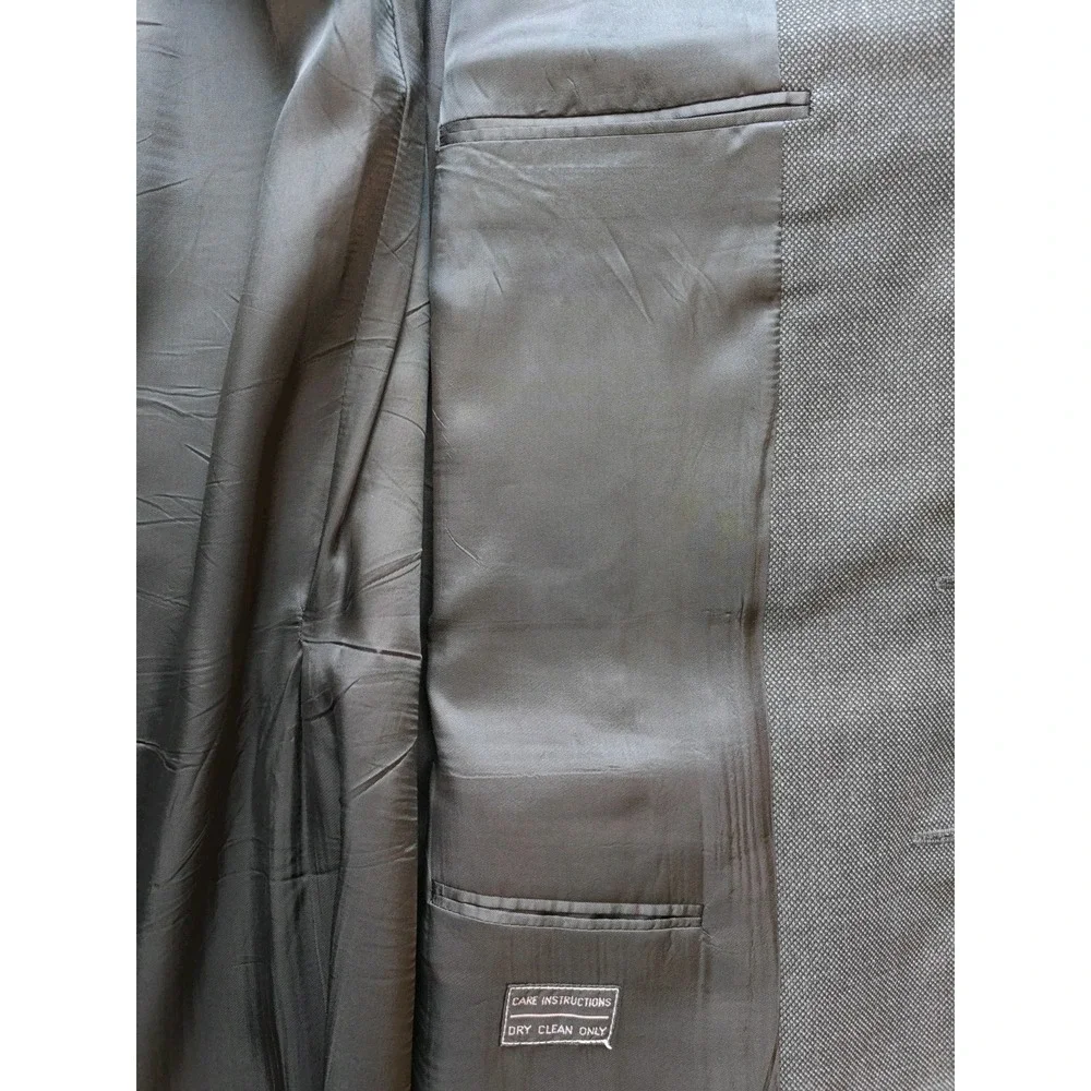 Joseph Abboud Mens Wool Sports Coat 42R Gray Made in USA 3 Button Q801